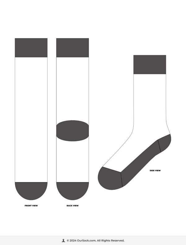 Socks Simpl Design Sock Template Images - Free Download